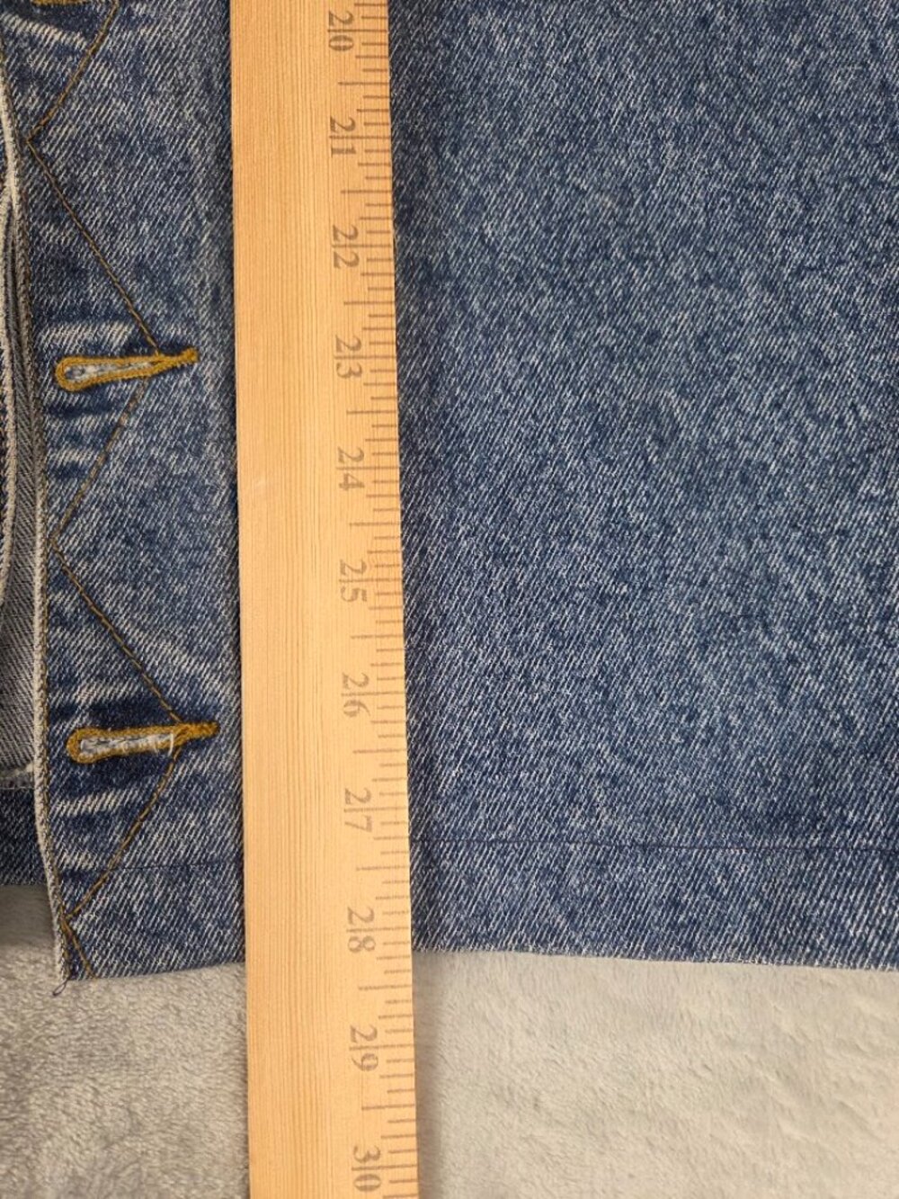 Vintage 90s/Y2K Buffalo "Forever a Legend" Button-Front Denim Midi Skirt Button - Picture 5 of 12